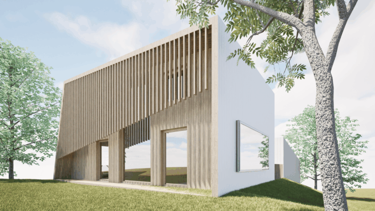 Modernes Wohnhaus Sistrans Krabichler Holzfront Architekt B.LOW Studio