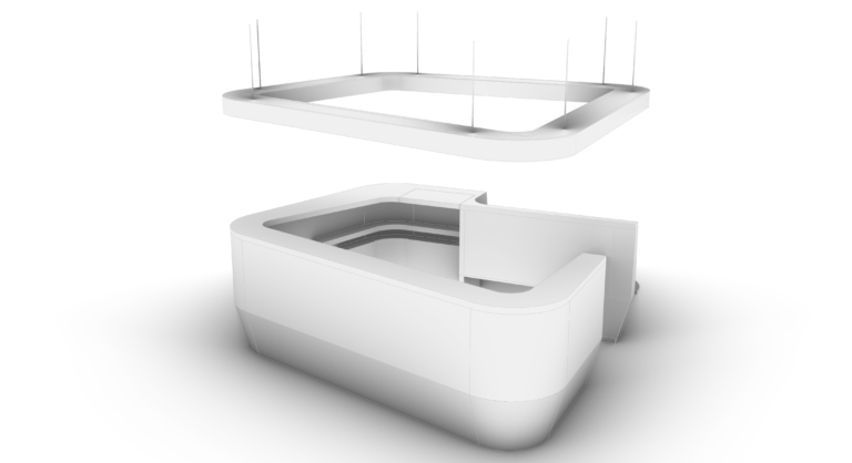 Empfangstheke Moosmann Rendering