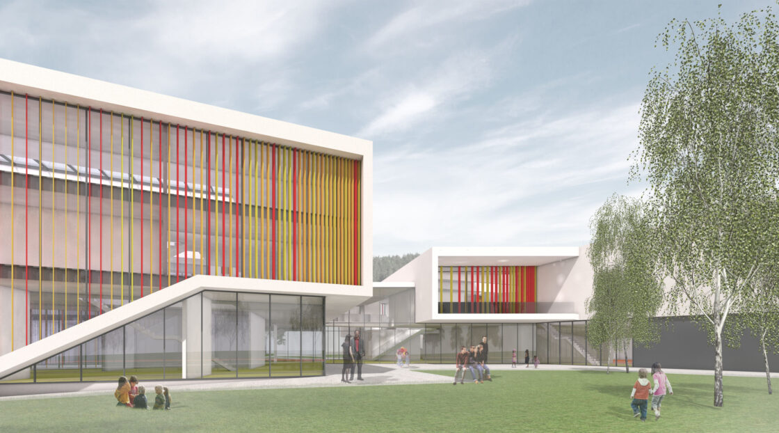 Rendering Wohnbau Lounovice Hof von Architekturbüro belowstudio