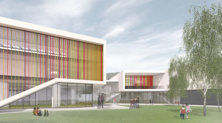 Rendering Wohnbau Lounovice Hof von Architekturbüro belowstudio
